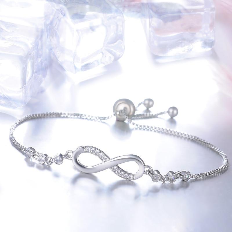 Pulsera infinito en oro rosa