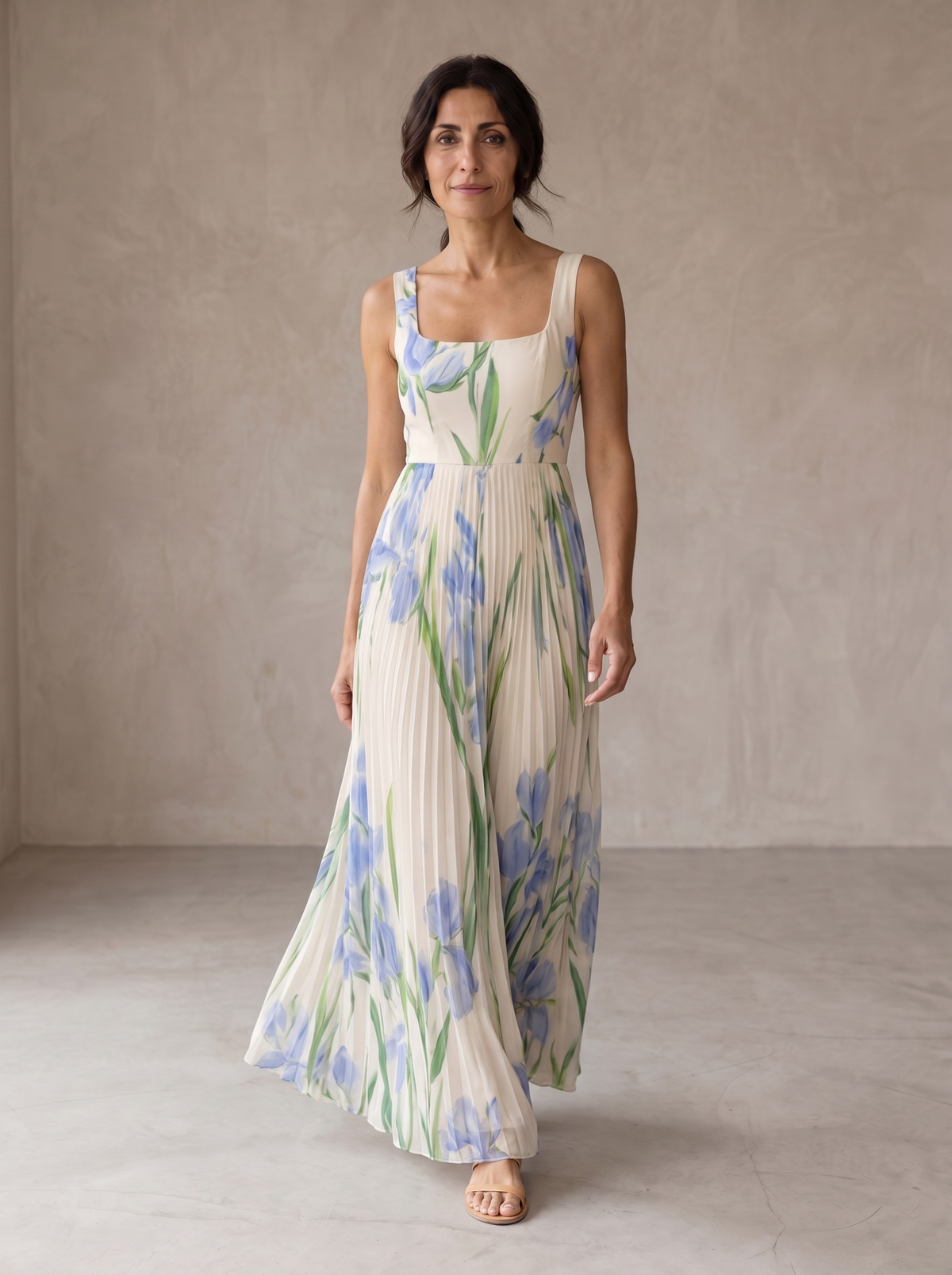 Oriah | Vestido maxi floral línea A