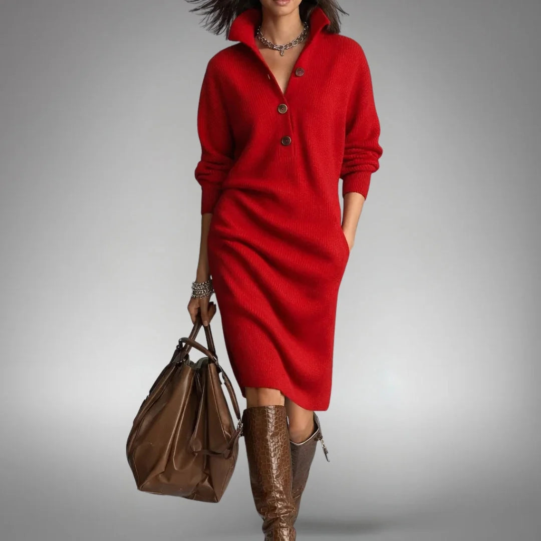 Elyon | Vestido jersey de punto gofre