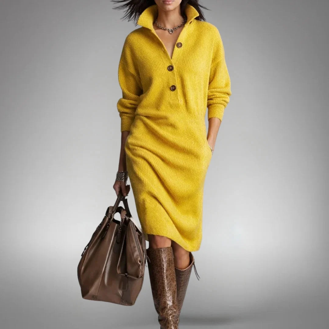 Elyon | Vestido jersey de punto gofre