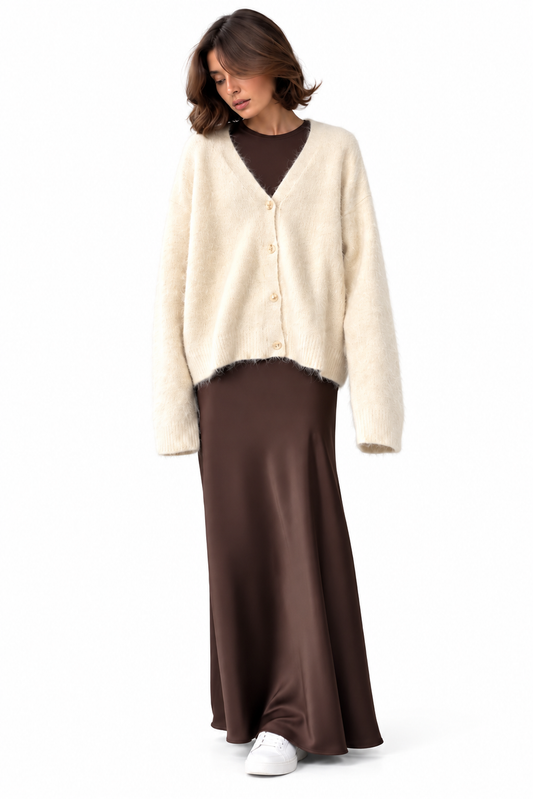 Cárdigan oversize de lana