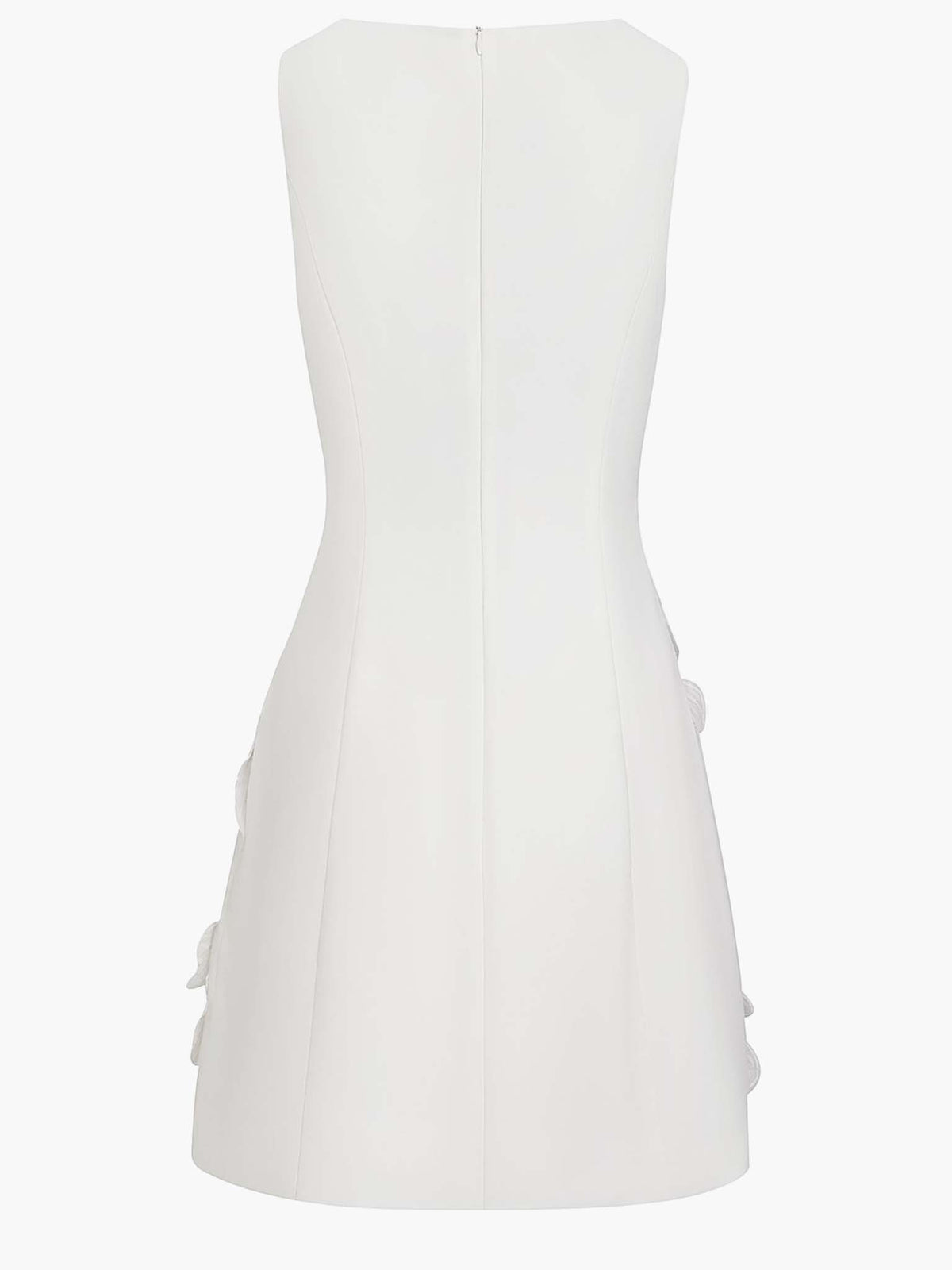 Vestido mini sin mangas con recorte