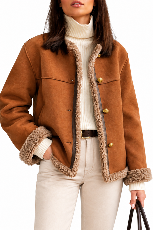 Chaqueta con forro de borrego