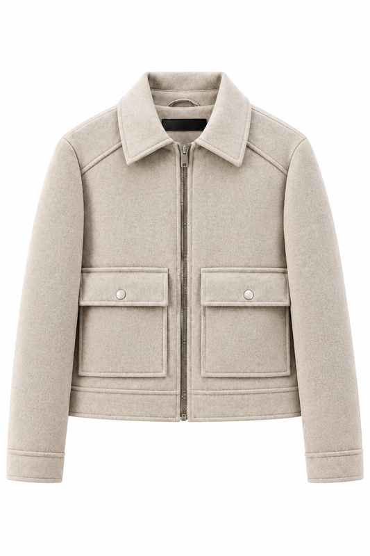 Chaqueta corta con cremallera