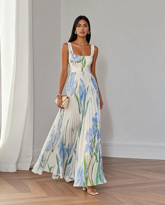 Oriah | Vestido maxi floral línea A