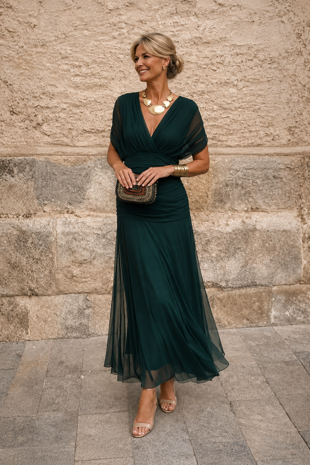 Mikaela | Vestido maxi de hombros descubiertos