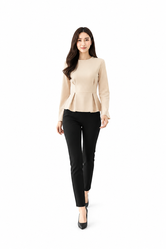 Blusa holgada de mangas acampanadas