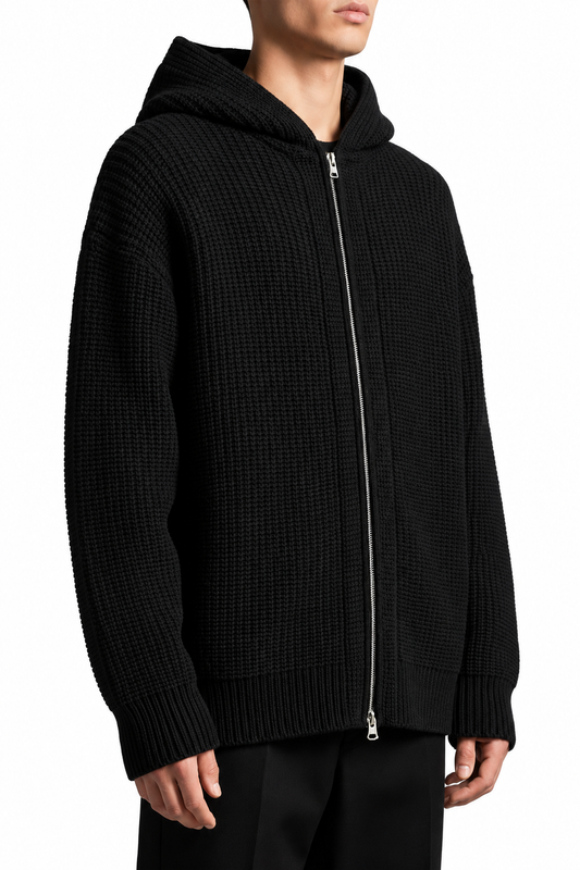 Chaqueta de punto con capucha