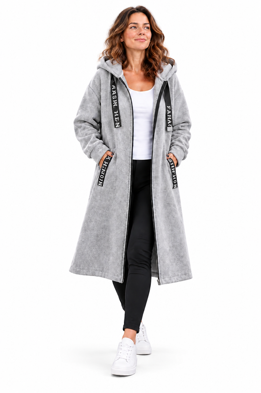 Abrigo sudadera oversize con capucha