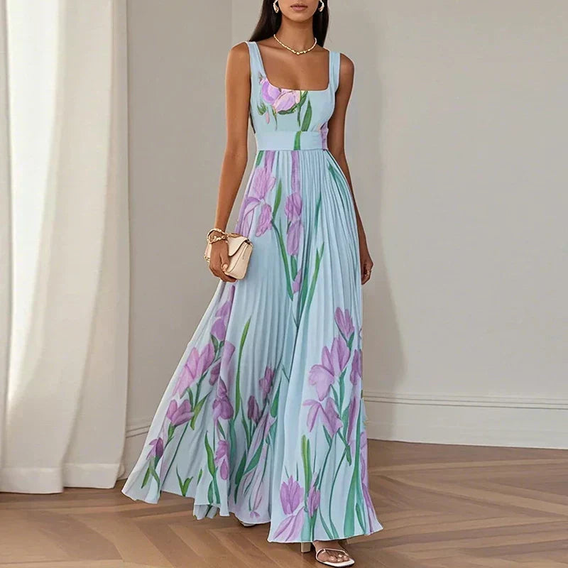 Oriah | Vestido maxi floral línea A