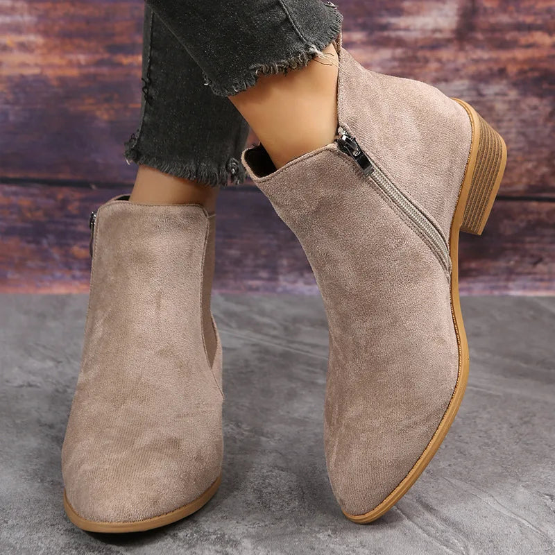 Botines con cremallera