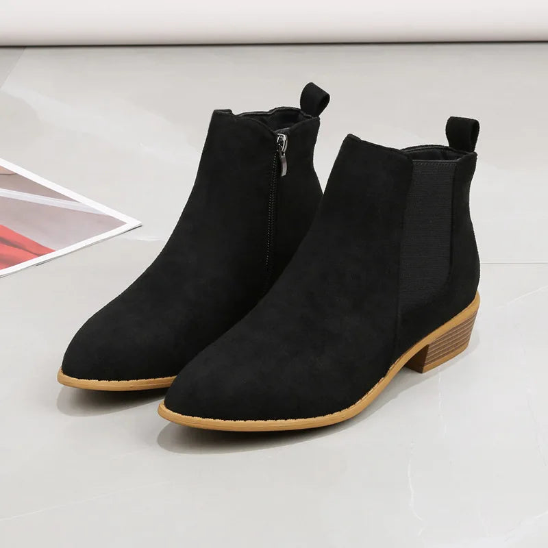 Botines con cremallera