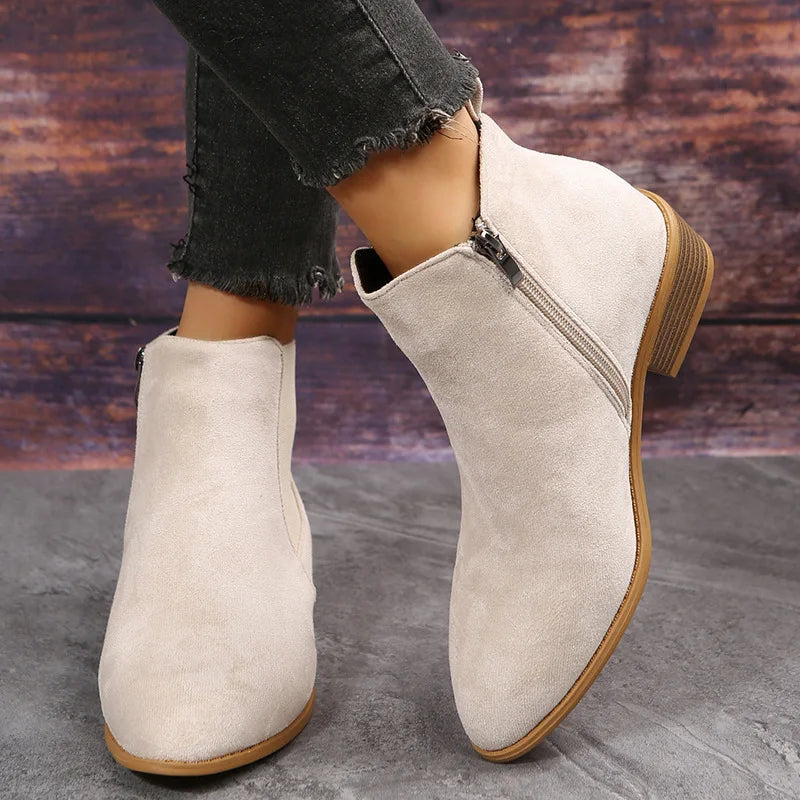 Botines con cremallera