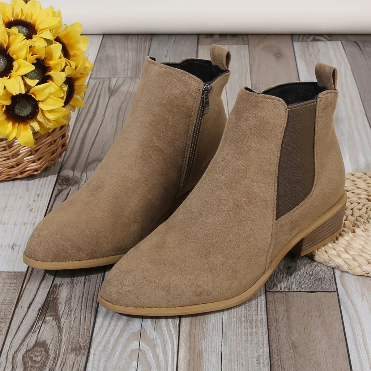 Botines con cremallera