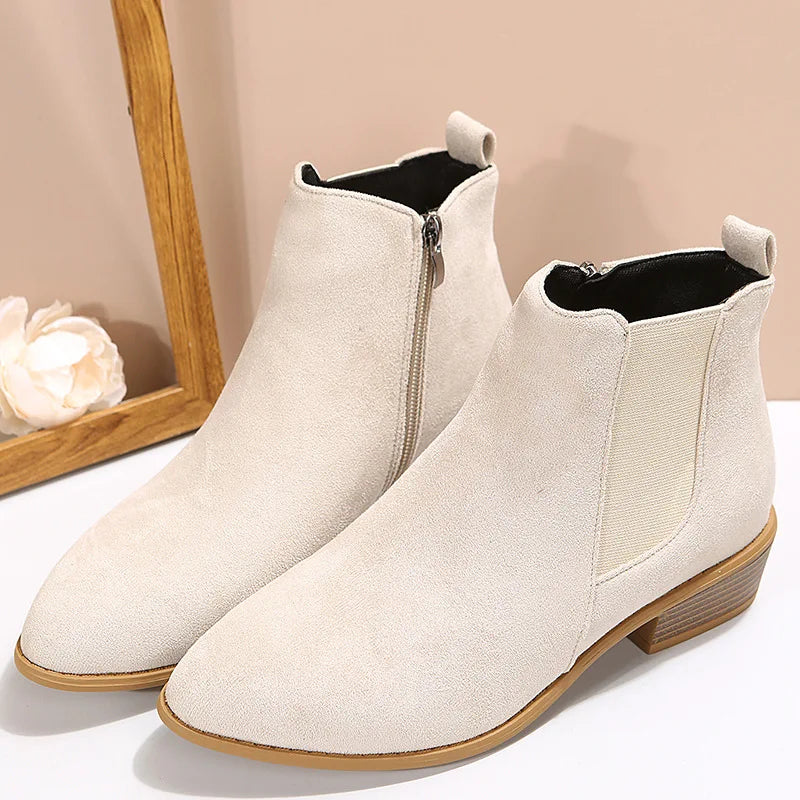 Botines con cremallera
