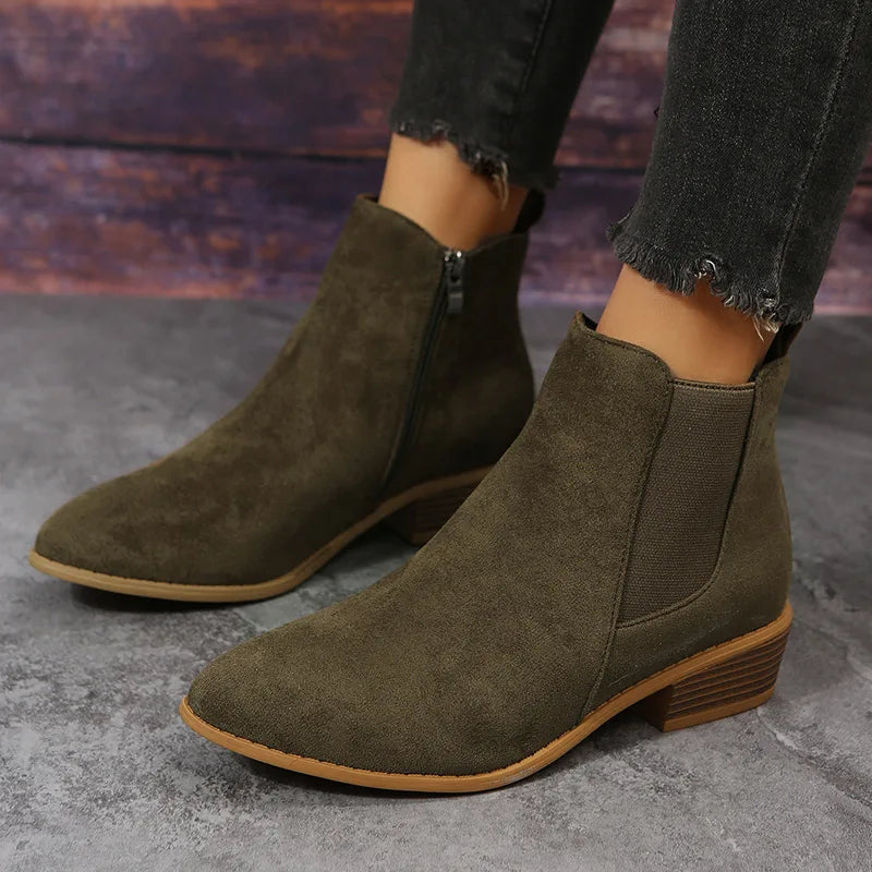 Botines con cremallera