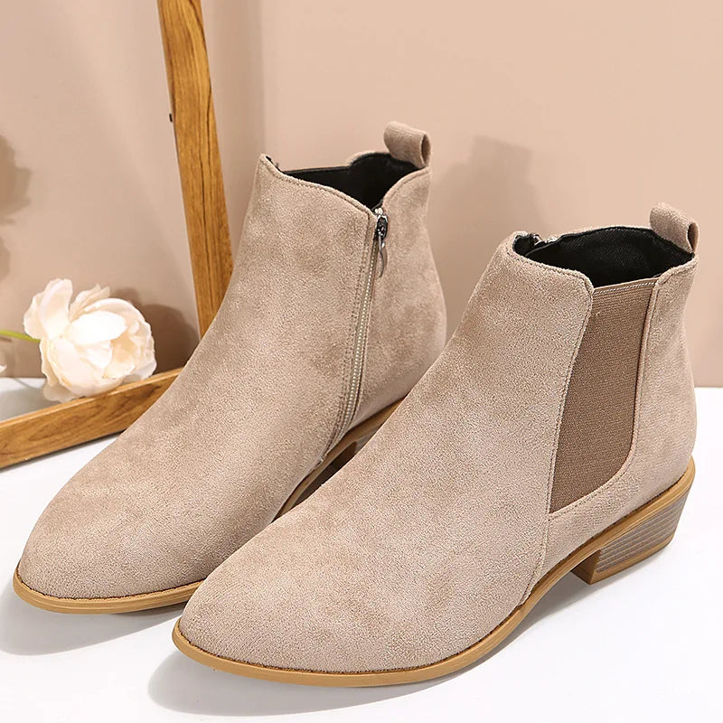 Botines con cremallera