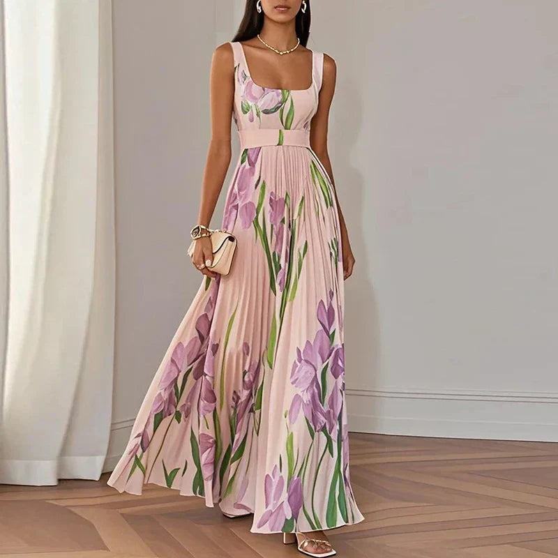 Oriah | Vestido maxi floral línea A