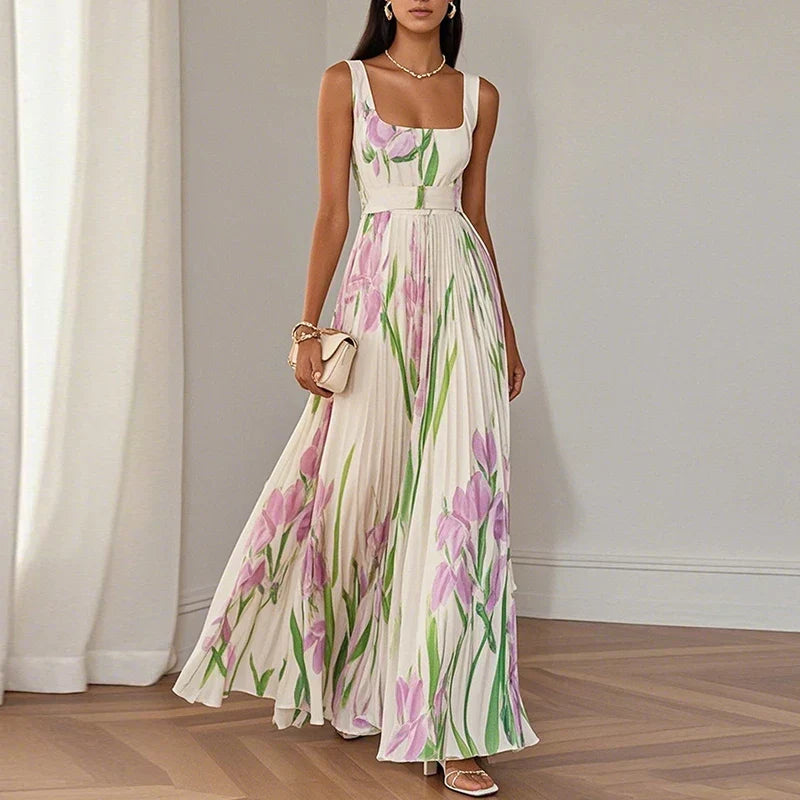 Oriah | Vestido maxi floral línea A