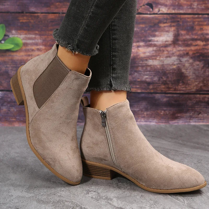 Botines con cremallera