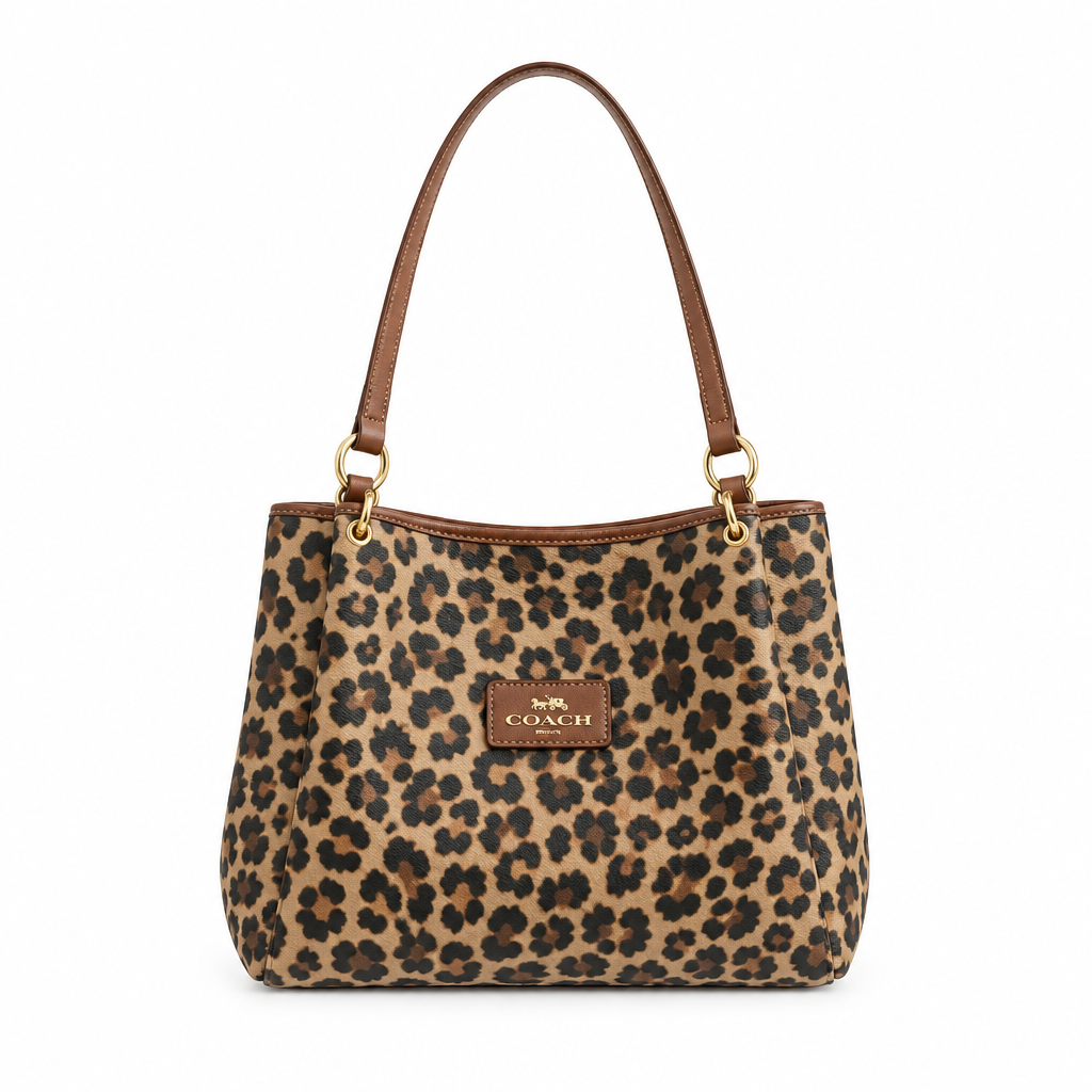 Bolso leopardo fondo blanco