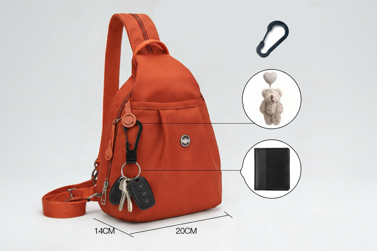Bolso naranja sin texto