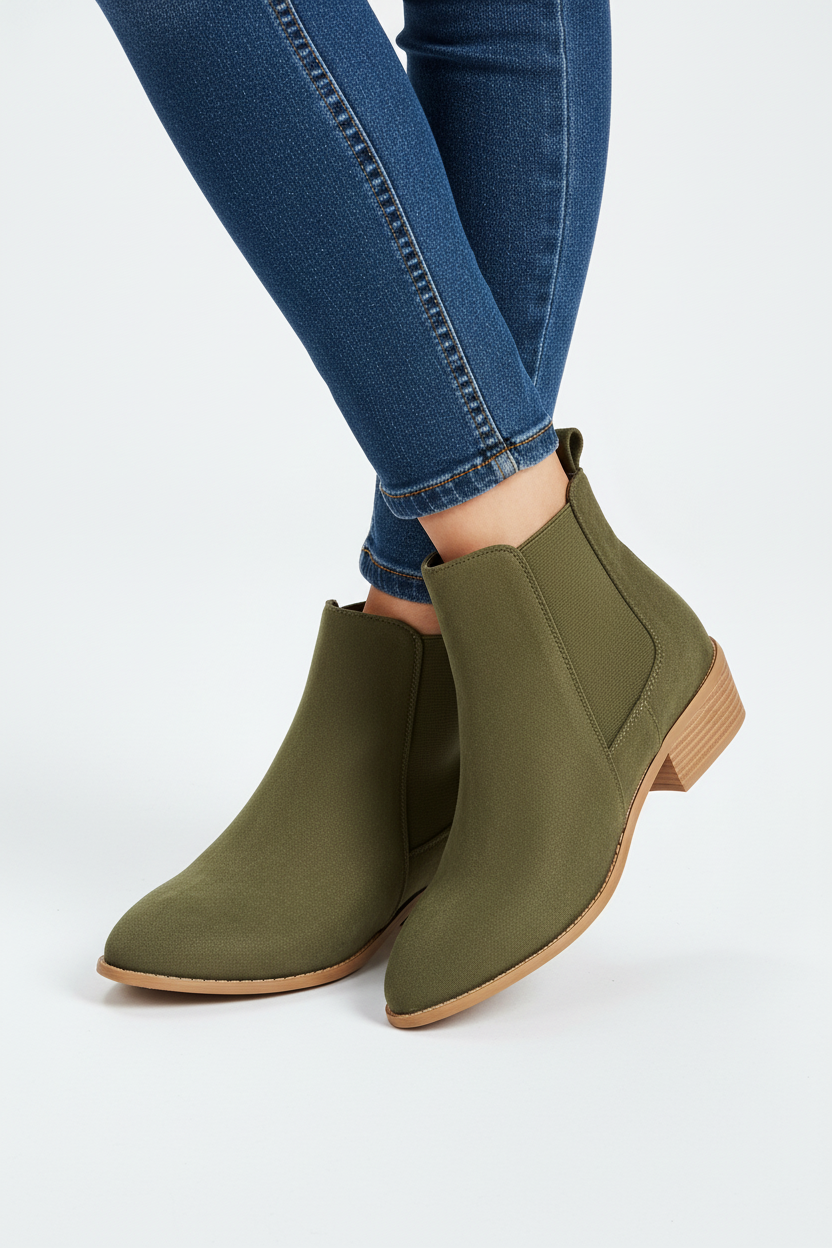 Botín verde kaki