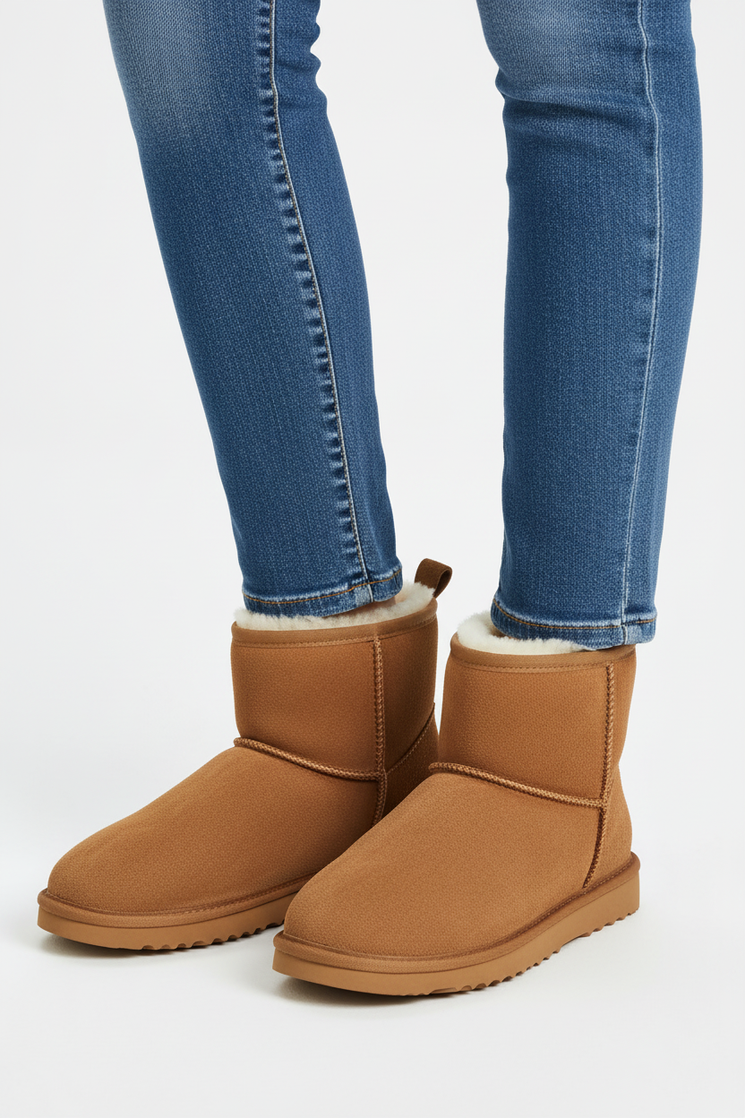 Bota UGG castaño pose igual