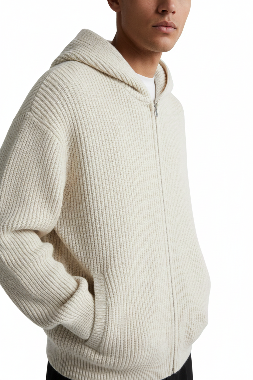 Cardigan crema destacado