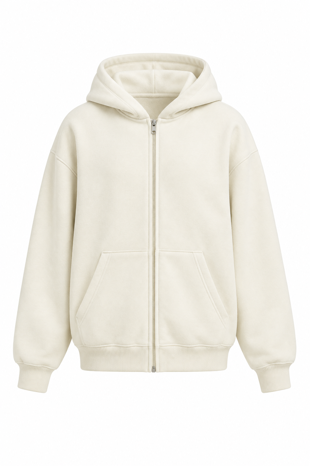 Chaqueta crema fondo blanco