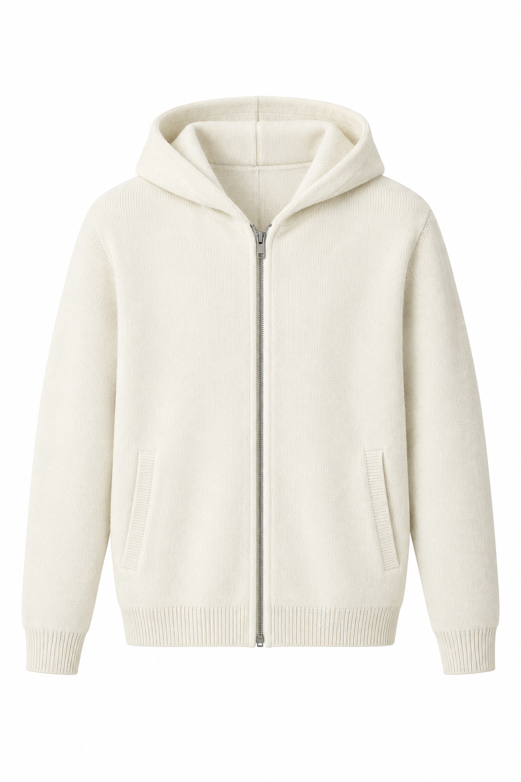 Chaqueta crema fondo blanco