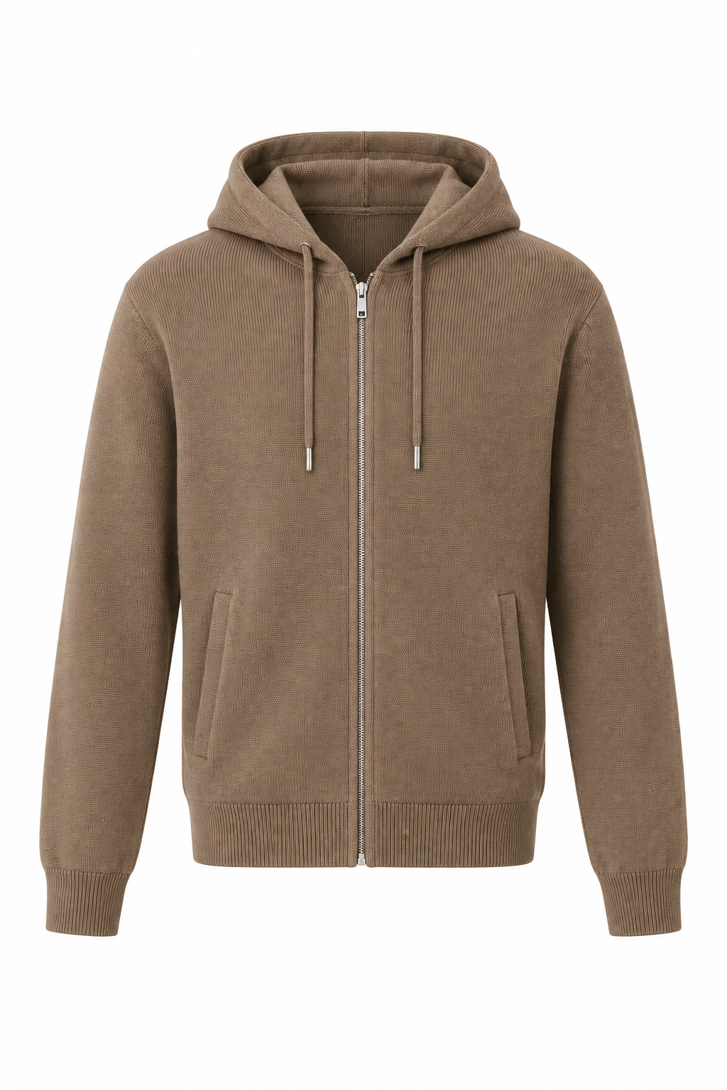 Chaqueta marrón fondo blanco