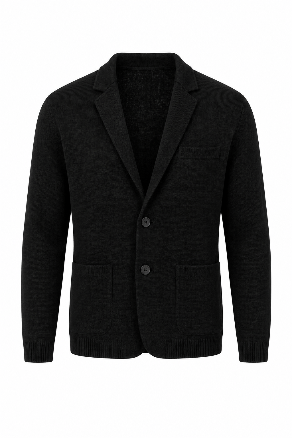 Chaqueta negra fondo blanco