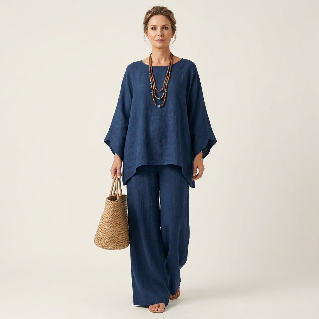 Conjunto bohemio de lino