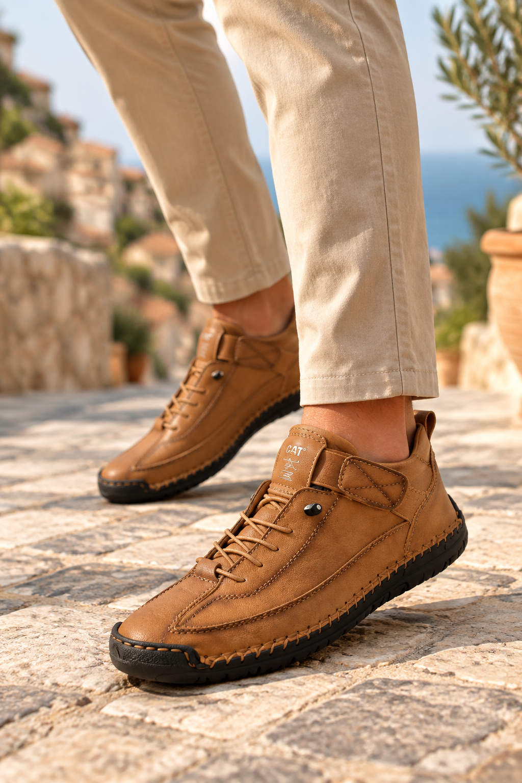 Modelo zapatos marrón caramelo