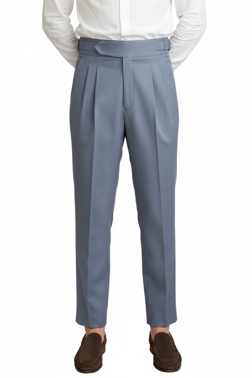 Pantalón azul grisáceo vista completa