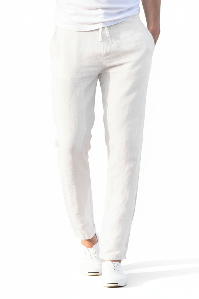 Pantalón blanco fondo blanco