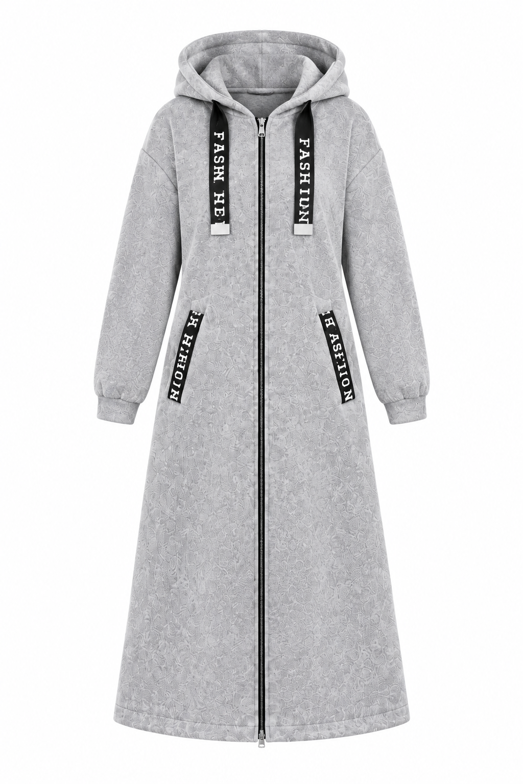 Parka gris fondo blanco