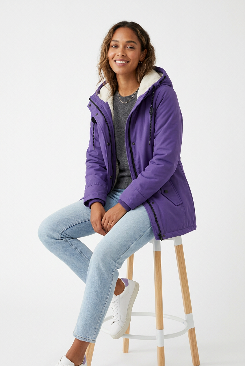 Parka Morada - Sentada