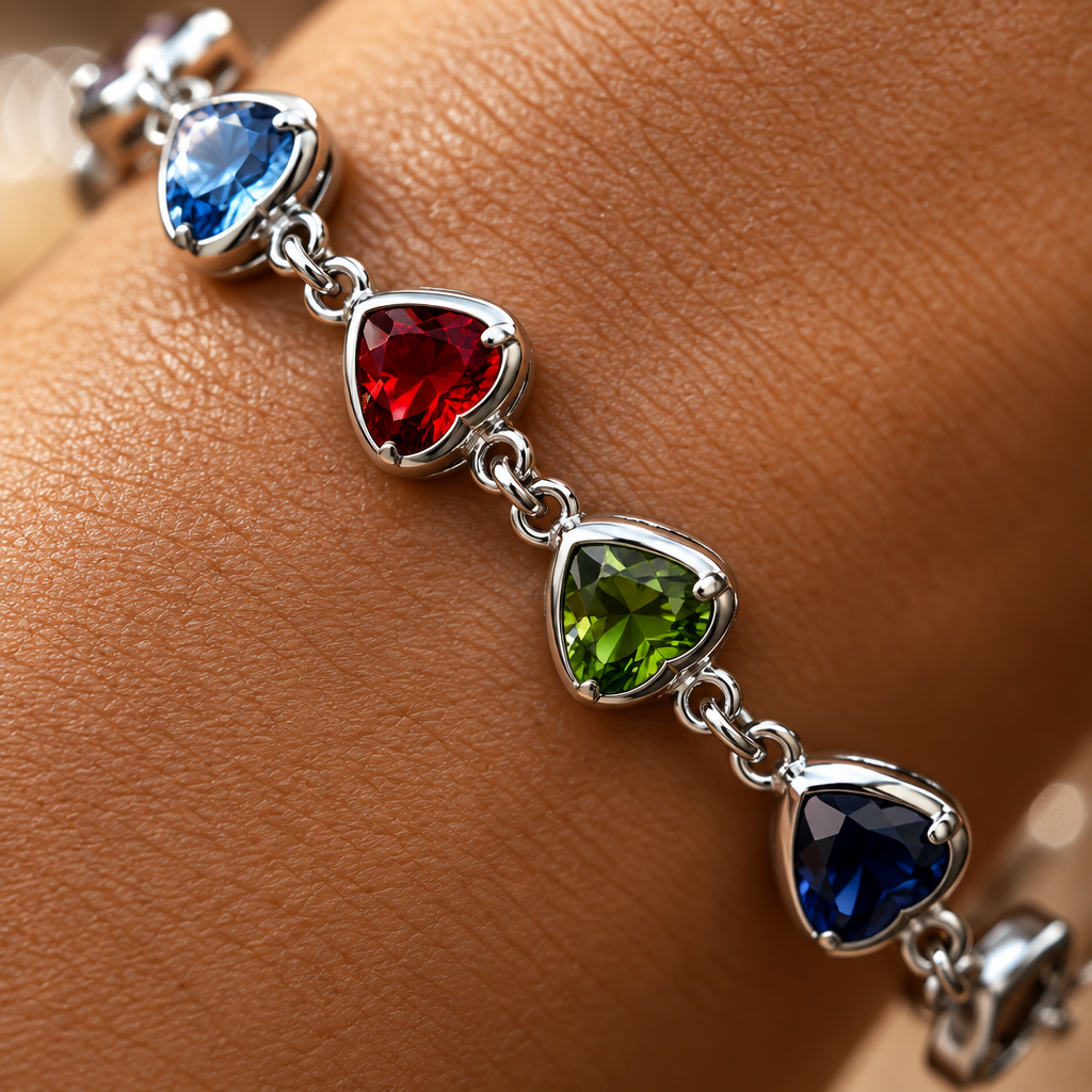 Pulsera plateada macro