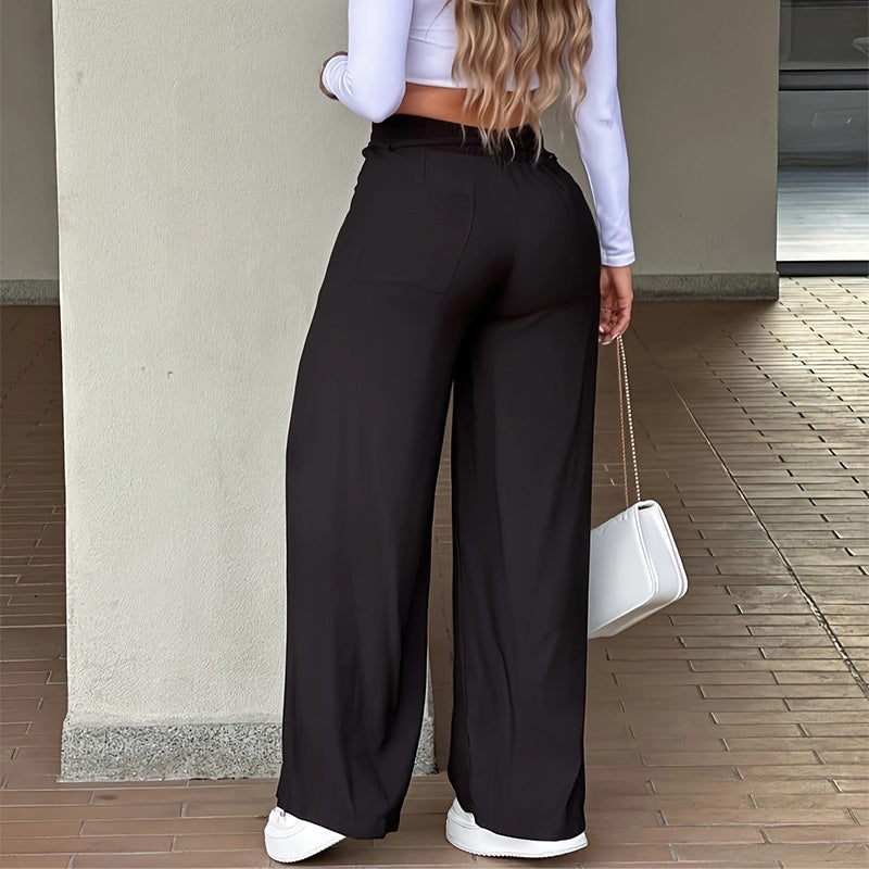 Pantalón recto de cintura alta