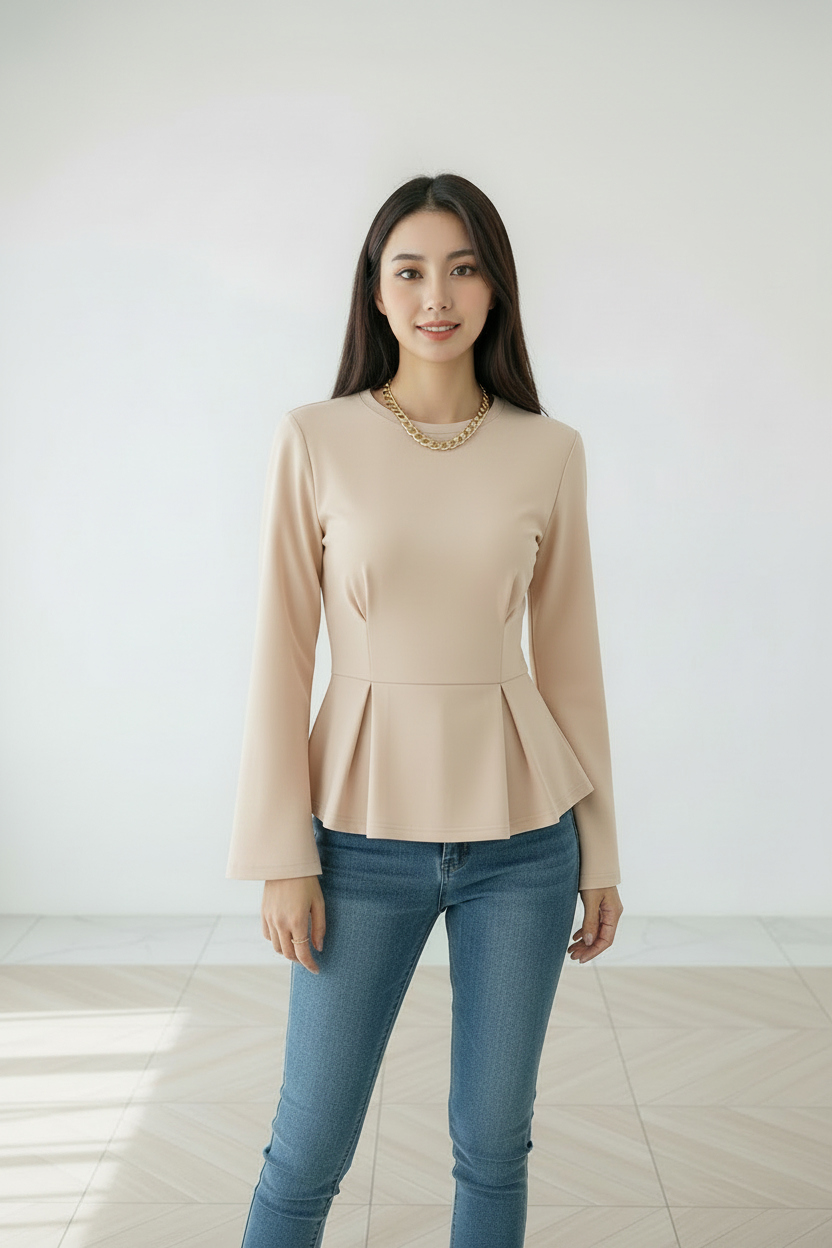 Top beige modelo española europea