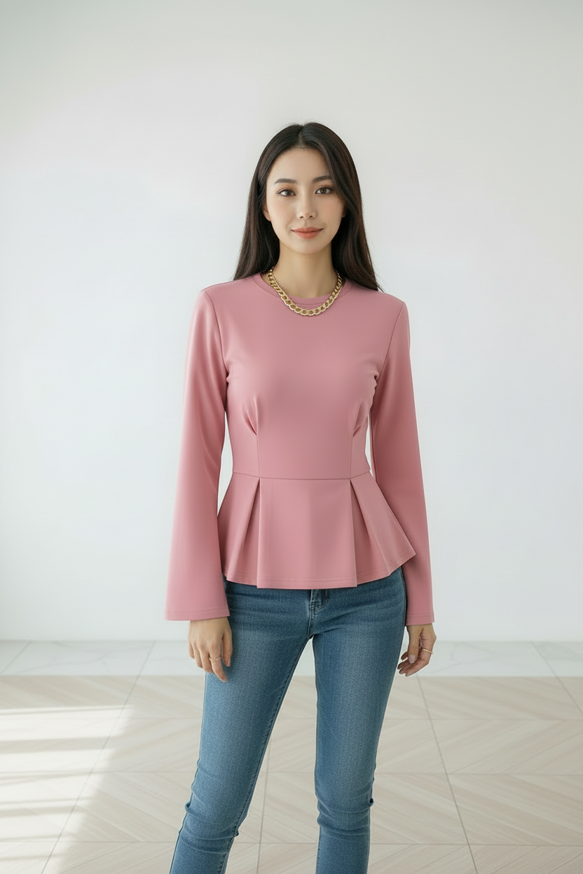 Top rosa modelo española europea