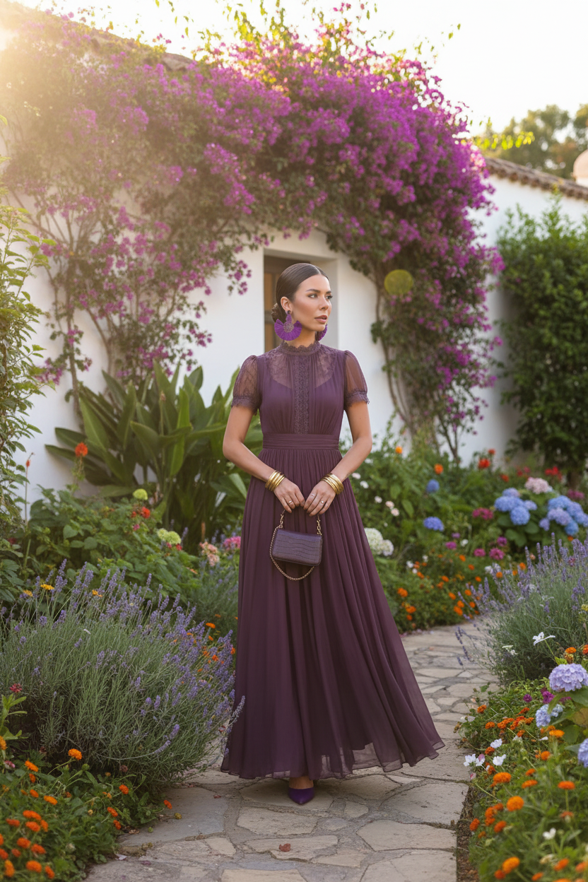 Vestido lila lifestyle